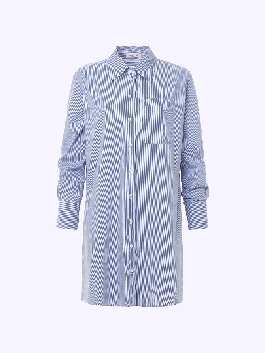 Платье-рубашка из хлопка