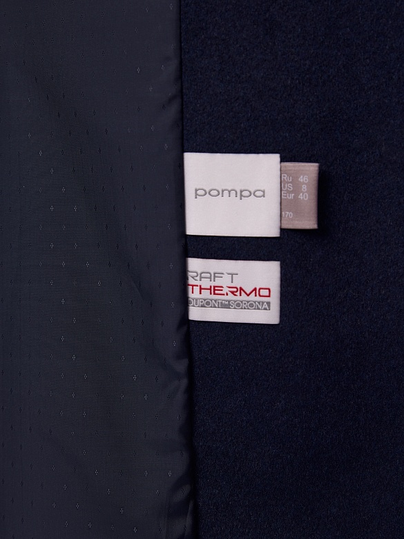 Пальто из шерсти с мембраной и утеплённой спинкой POMPA арт.1015922p90068