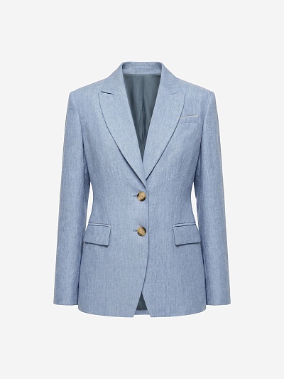 Приталенный жакет из премиального 100% льна  POMPA