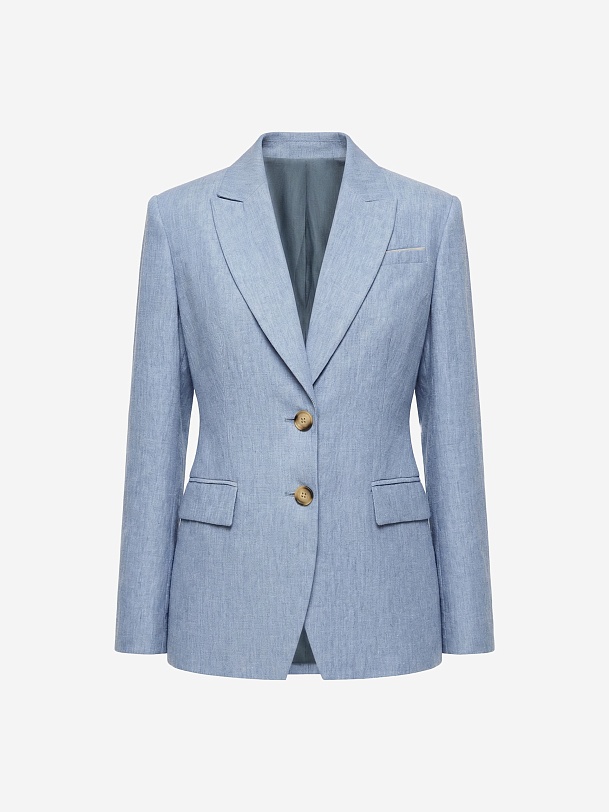 Приталенный жакет из премиального 100% льна 