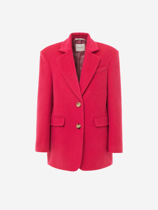 Пальто-пиджак из премиальной шерсти с добавлением кашемира и шелка