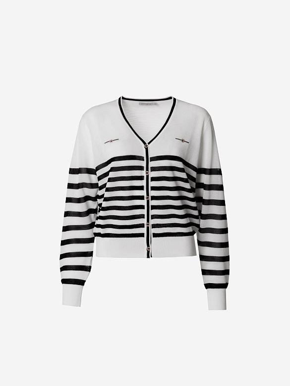 Кардиган в морском стиле из вискозной пряжи POMPA арт.3612170kn2190