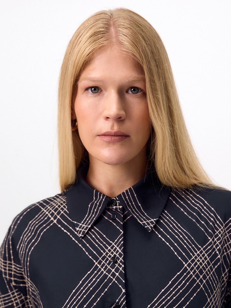 Платье-рубашка из хлопка