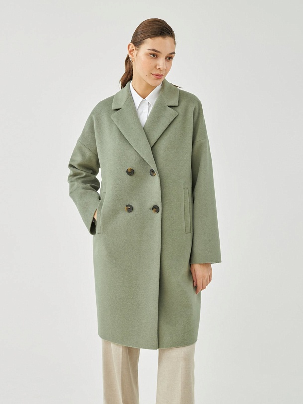 Шерстяное демисезонное пальто с мембраной