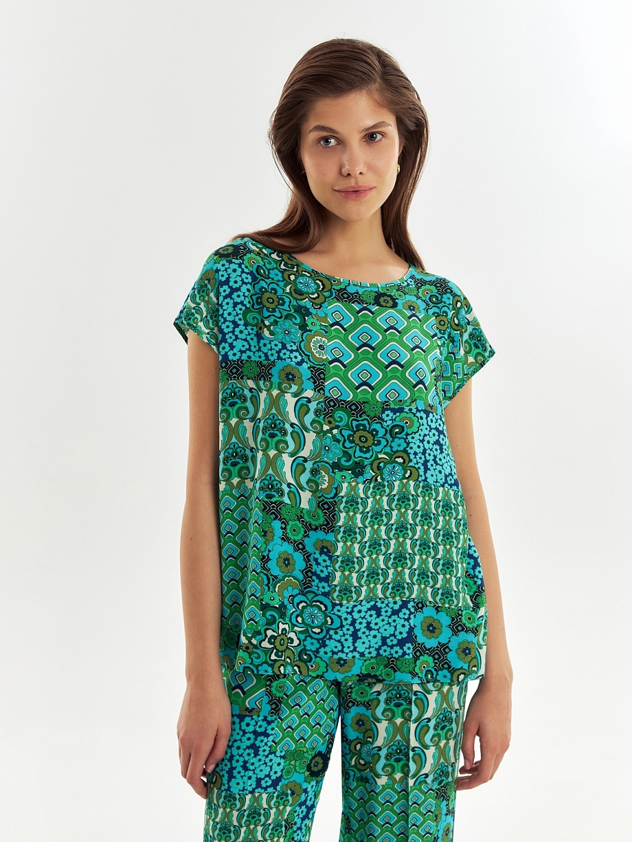 Свободная летняя блузка из вискозы