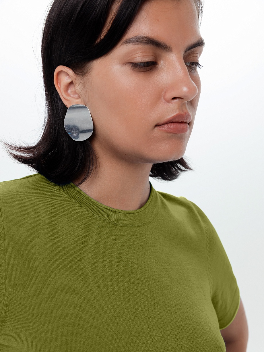 Вязаный джемпер с коротким рукавом