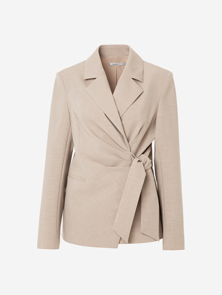 Приталенный жакет из костюмной ткани