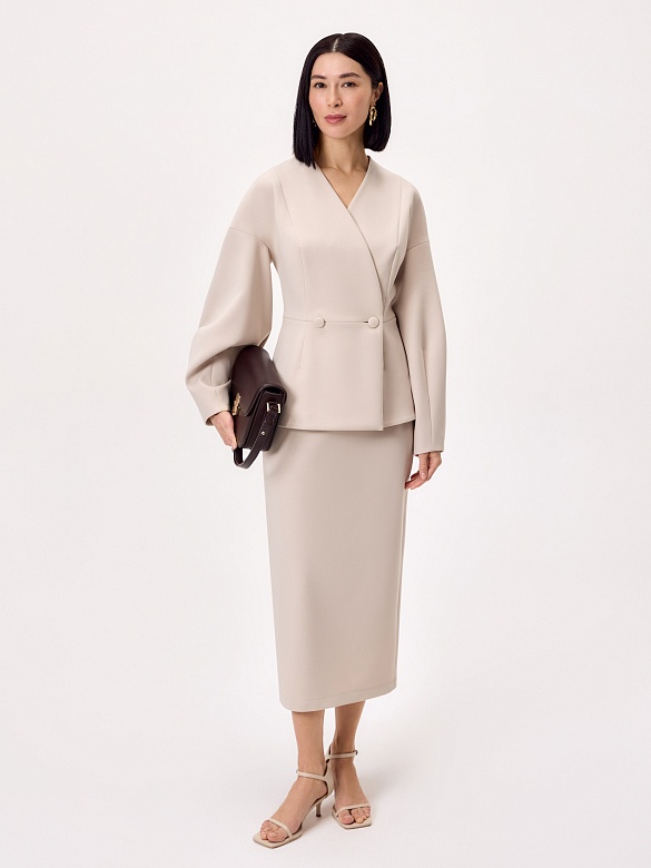 Юбка-карандаш из костюмной ткани POMPA арт.3121295cg1504