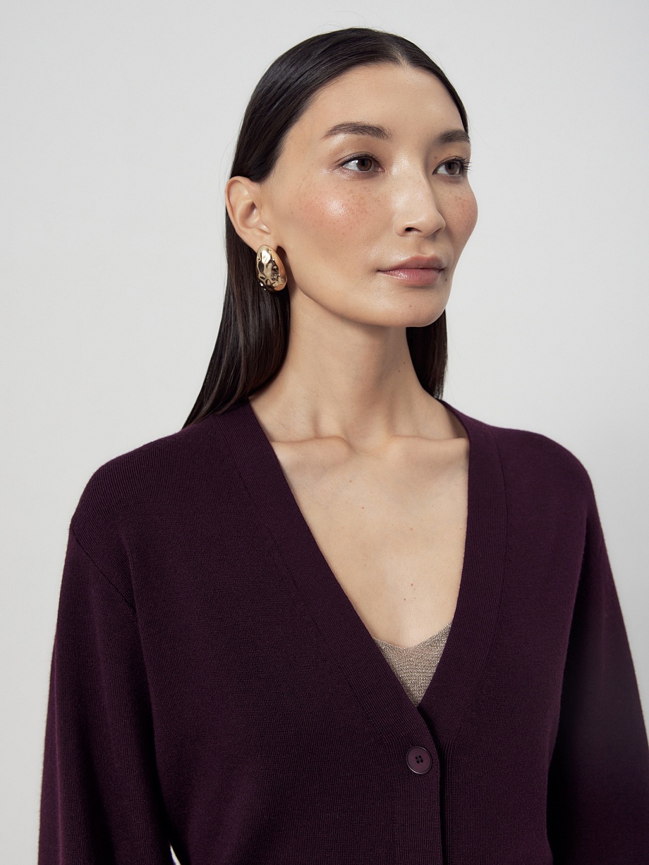 Кардиган из 100% шерсти мериноса