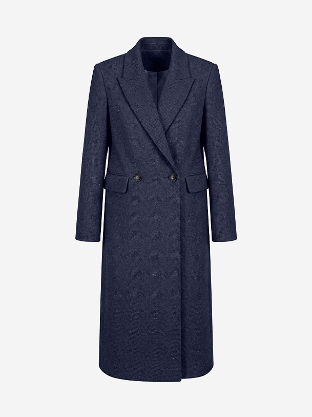 Пальто из шерсти с пайетками и мембраной