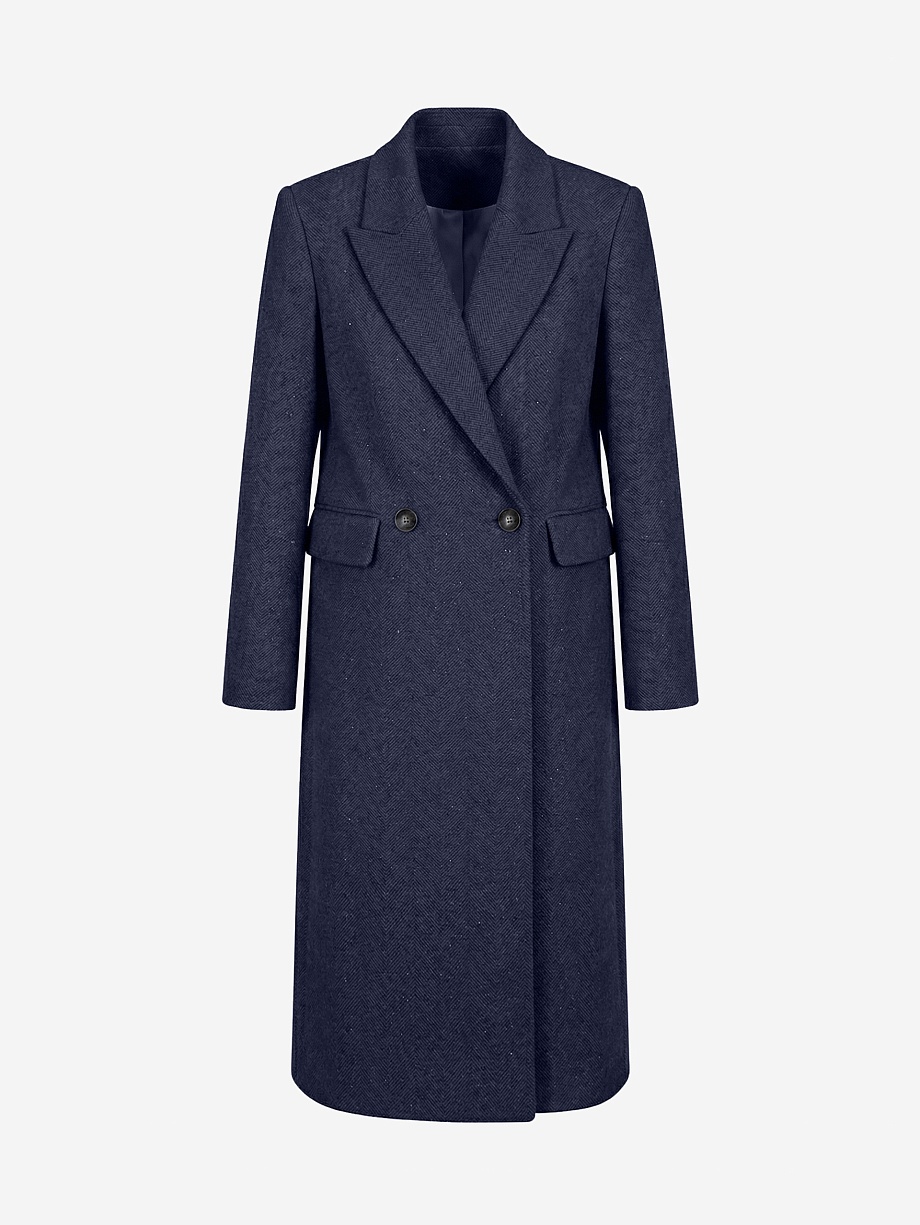 Пальто из шерсти с пайетками и мембраной