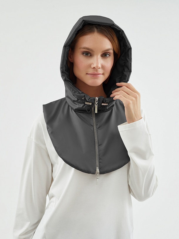 Непромокаемый съемный зимний капюшон на молнии