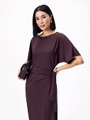 Платье миди из жатого матового атласа POMPA арт.4130430dr1375