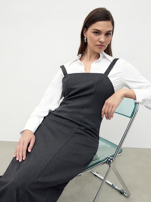 Сарафан из костюмной ткани 