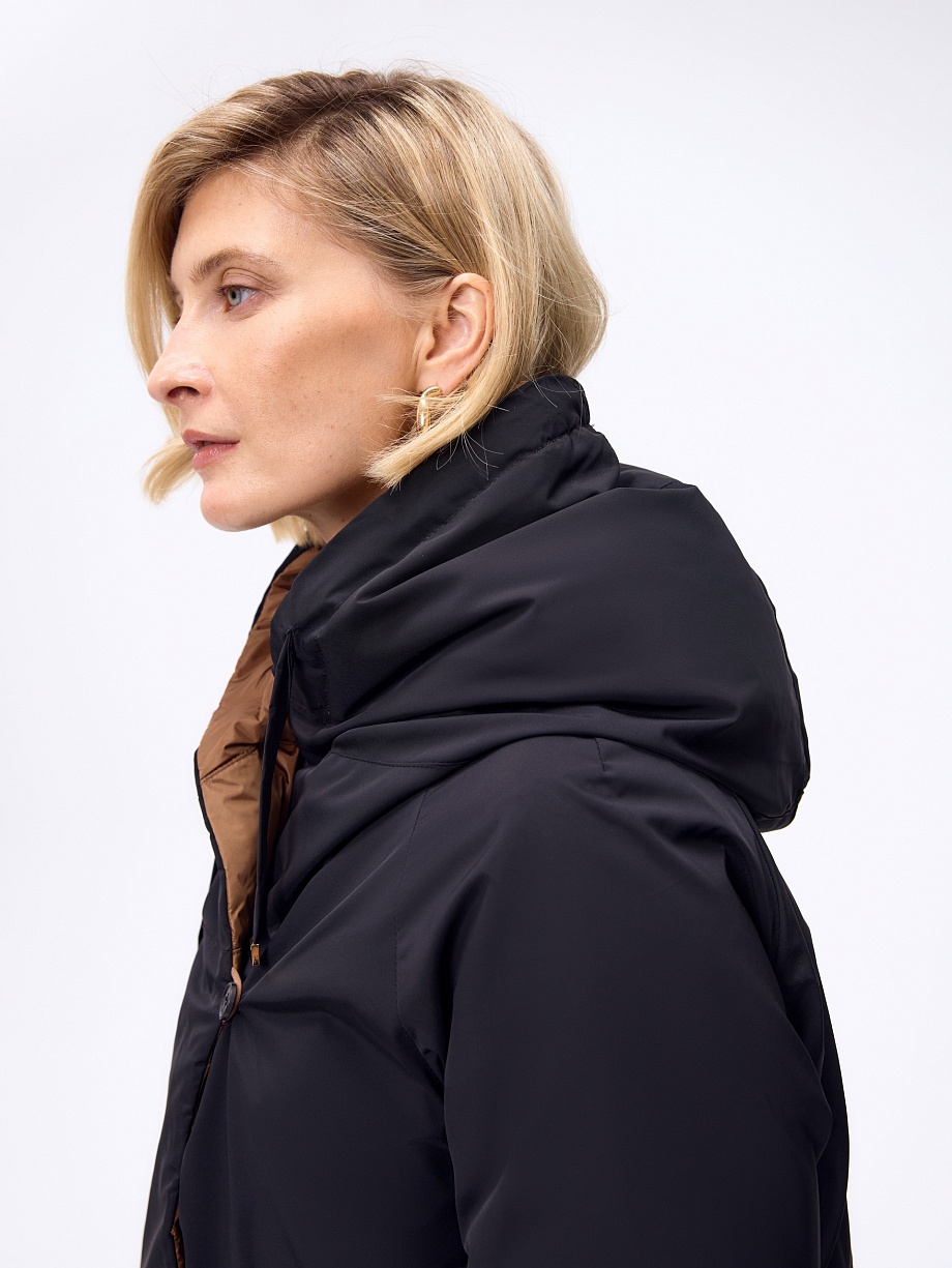 Пуховик двусторонний с утеплителем 90% пух и 10% перо