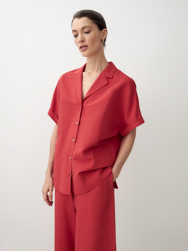 Летняя блуза из льна и хлопка