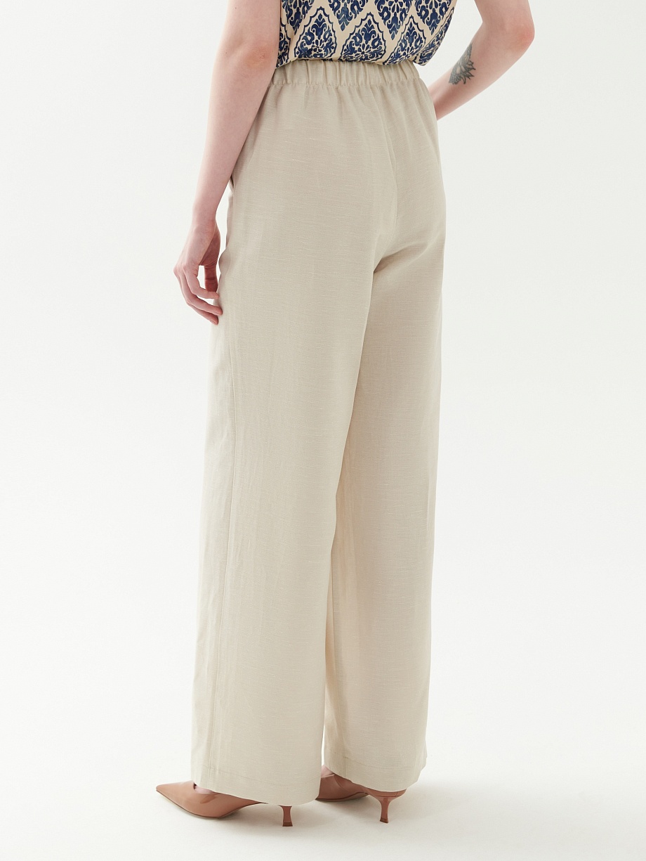 Брюки из хлопка и льна