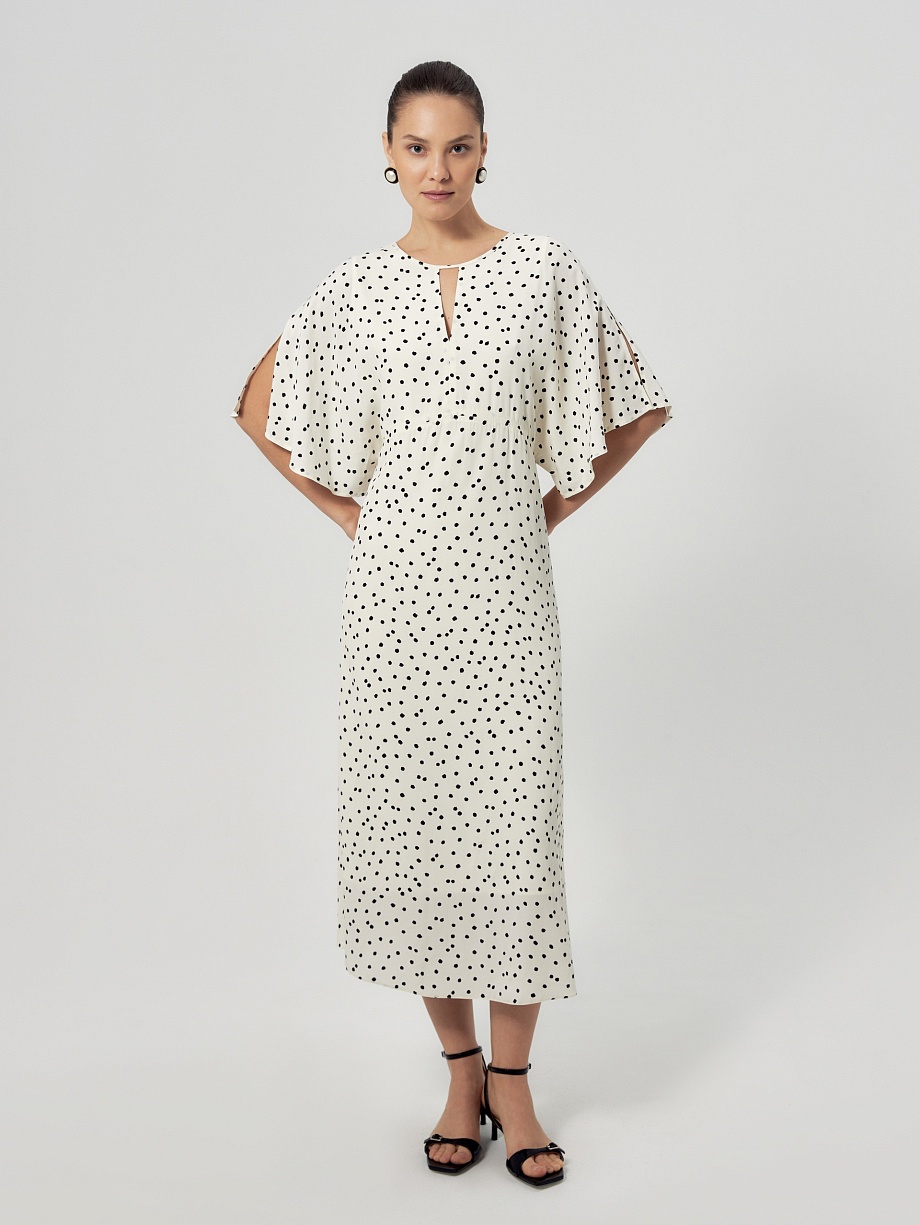 Платье из 100% вискозы в горошек
