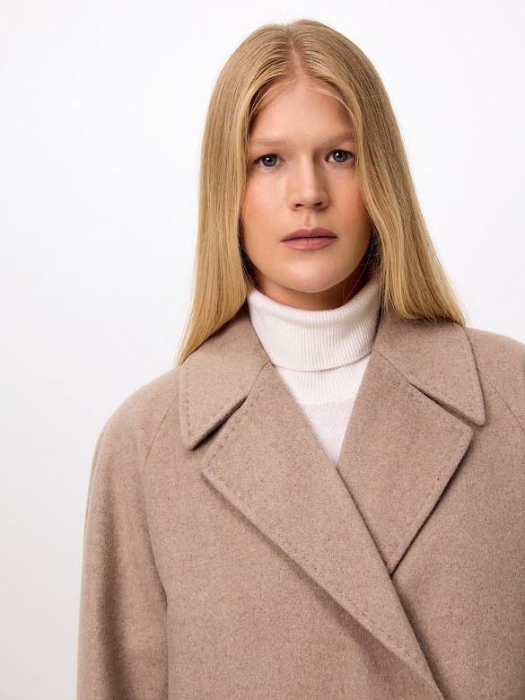 Пальто из шерсти с мембраной и утеплённой спинкой POMPA арт.1016180p90087