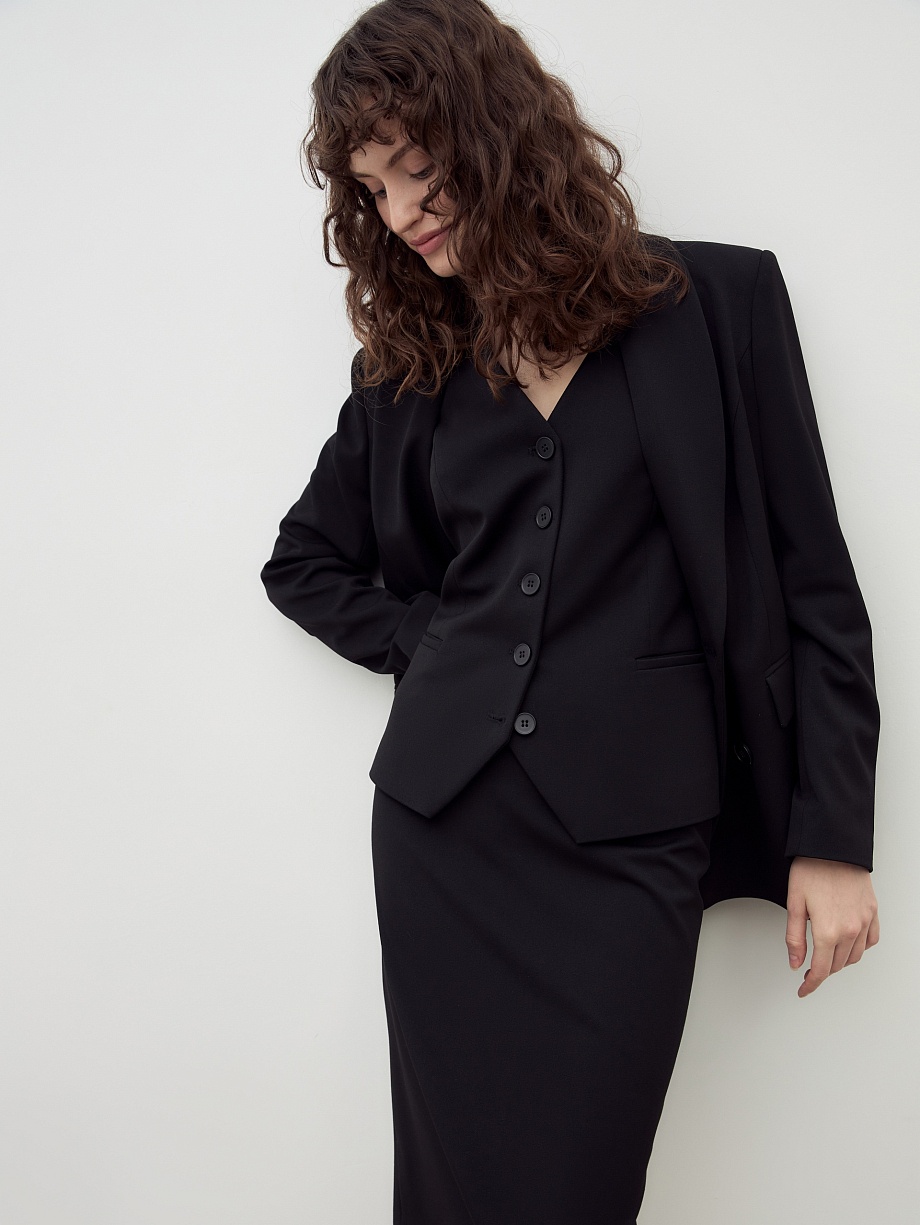 Юбка-карандаш из костюмной ткани