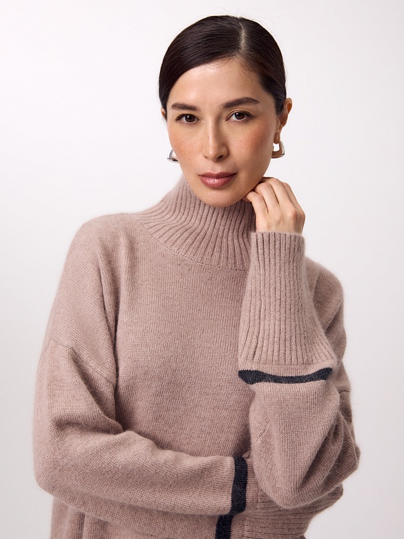 Свитер из шерсти с ангорой POMPA арт.1222721kk3984