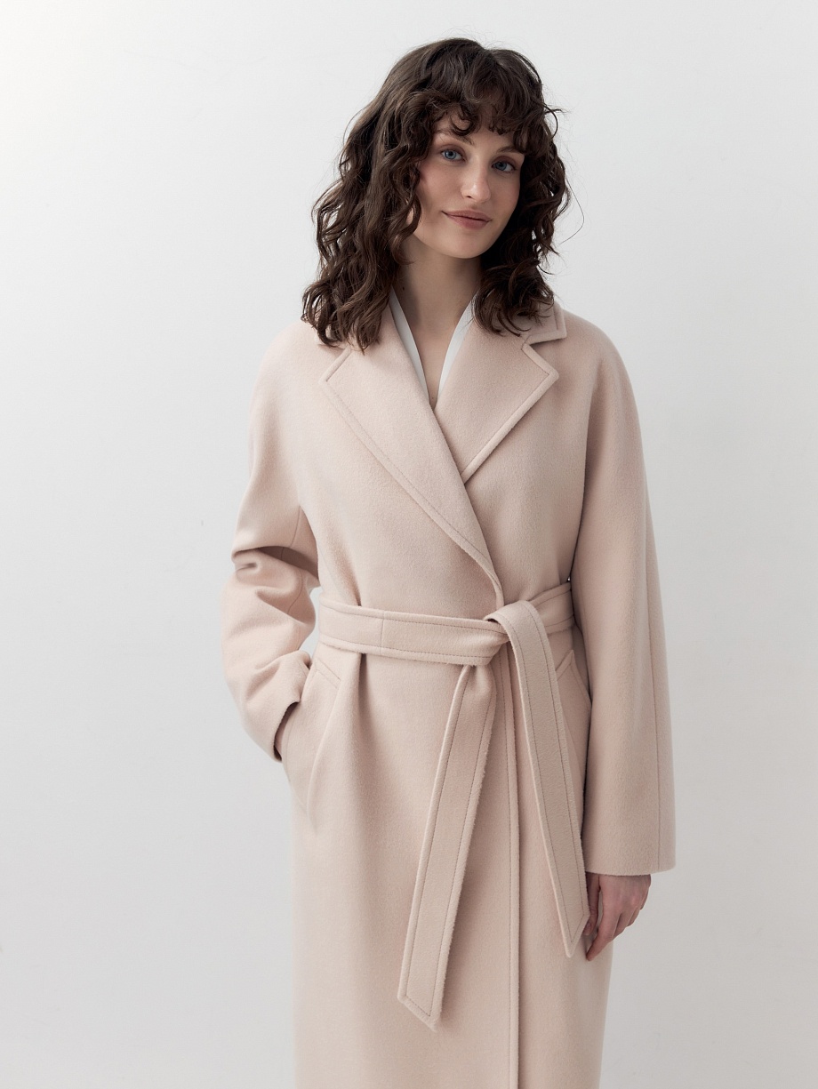 Демисезонное пальто из 100% шерсти с мембраной