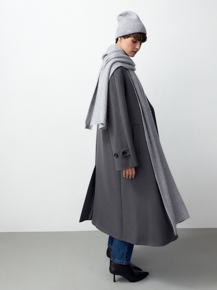 Шарф фактурной вязки из мягкой пряжи с ангорой