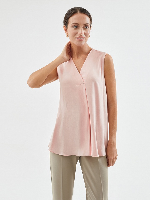 Блуза без рукавов из вискозы