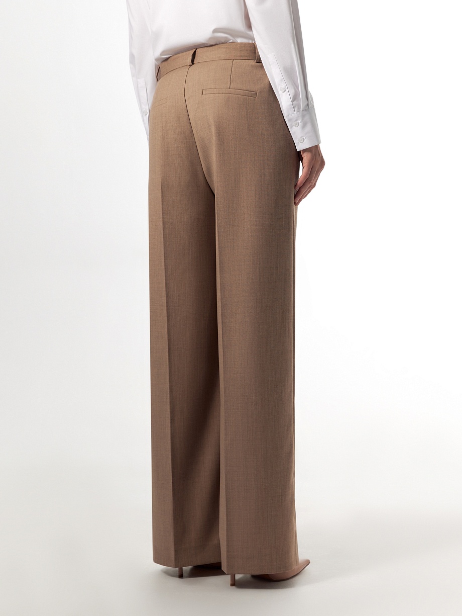 Прямые брюки из премиальной костюмной ткани