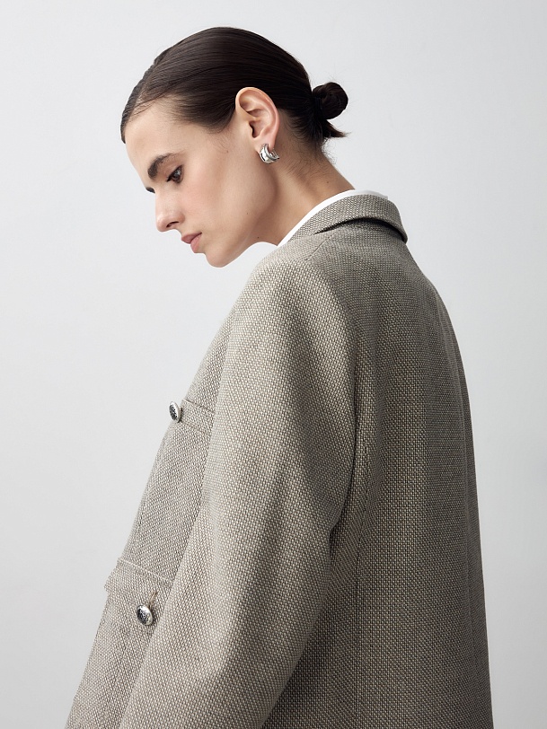 Жакет из фактурной ткани