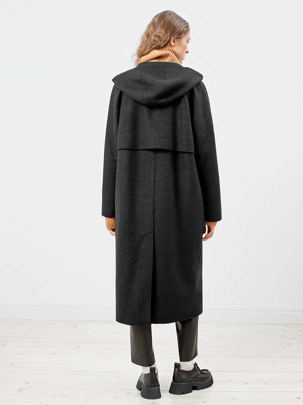 Шерстяное пальто еврозима с мембраной и утепленной спинкой