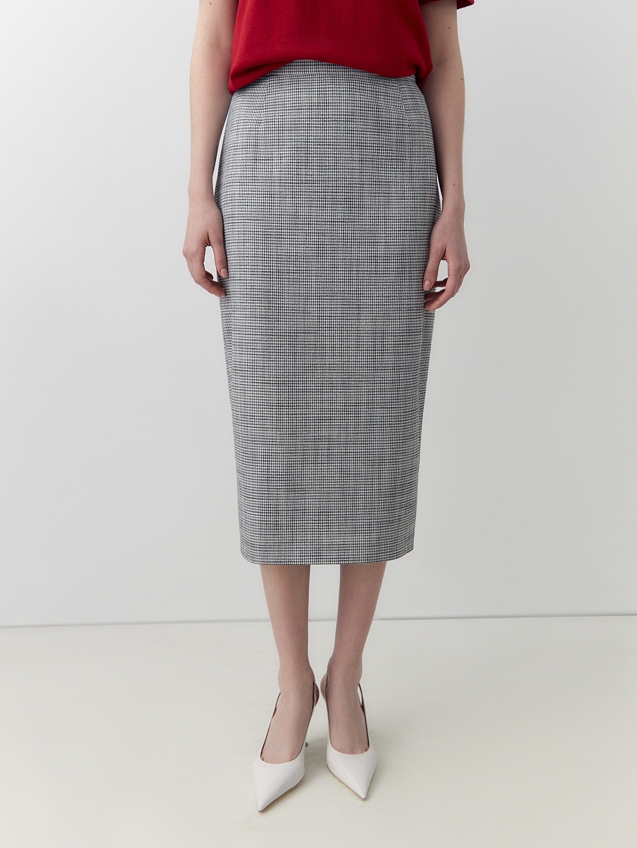 Юбка-карандаш из твидовой ткани