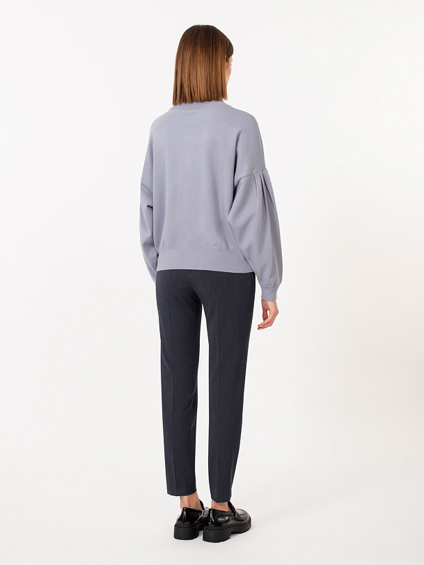 Кардиган трикотажный серо-голубой