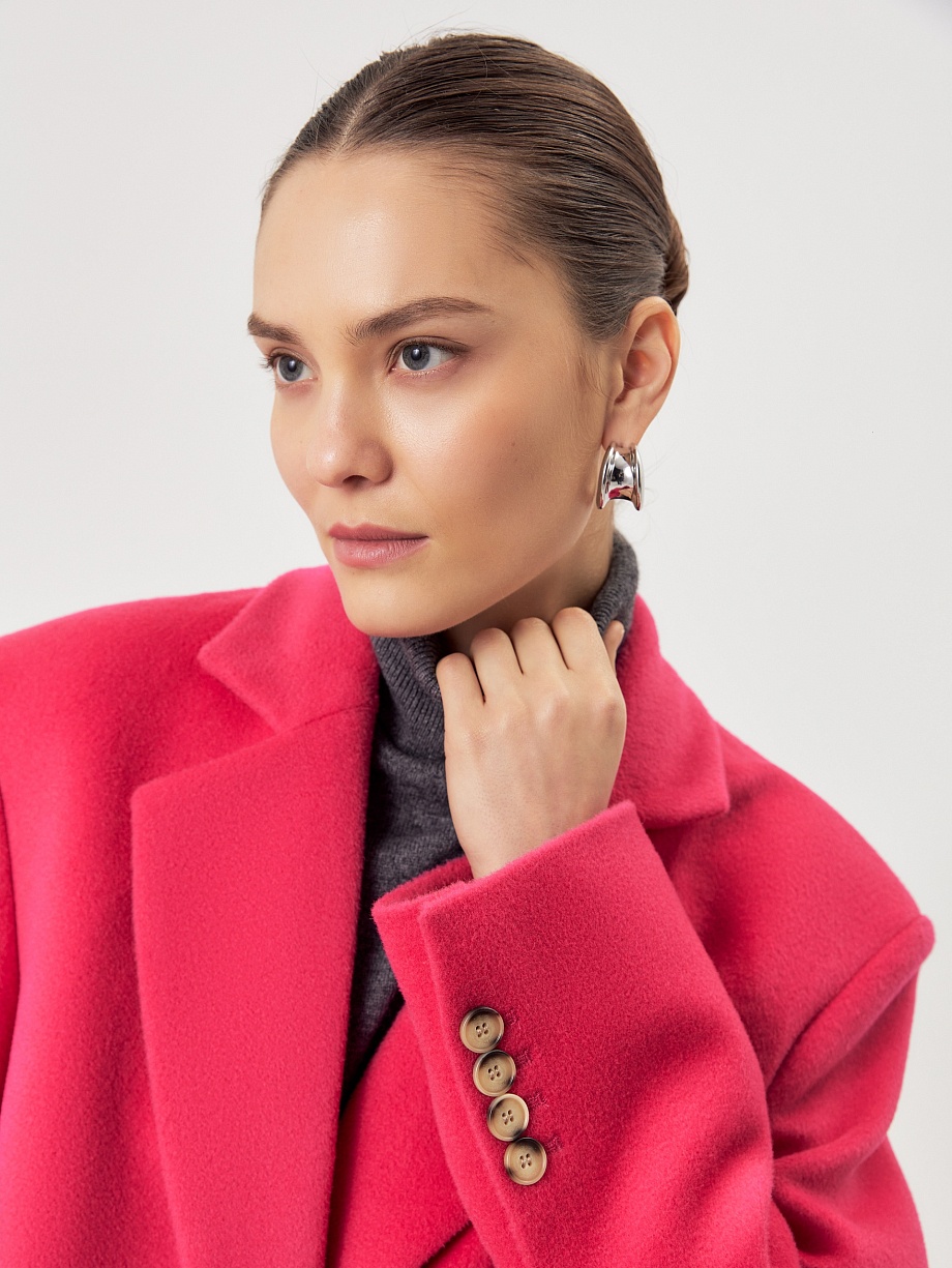 Пальто-пиджак из премиальной шерсти с добавлением кашемира и шелка