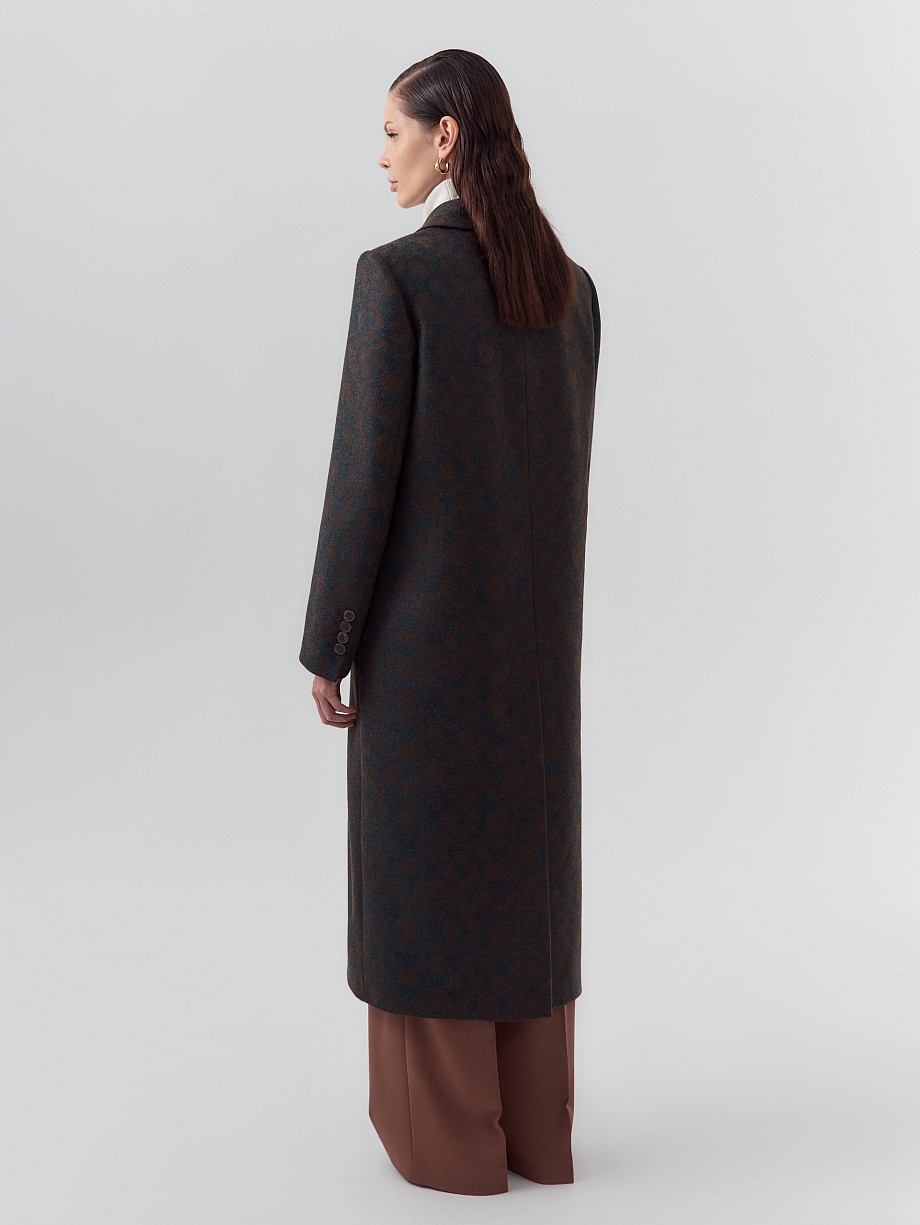 Шерстяное пальто с мембраной и утеплённой спинкой