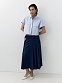 Прямая юбка-миди со складками и карманами