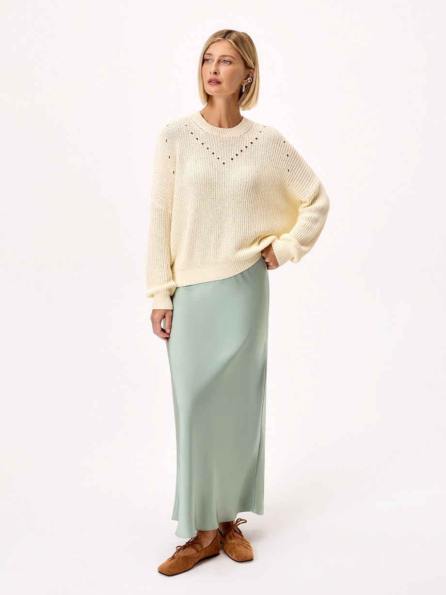 Джемпер из хлопка с микропайетками