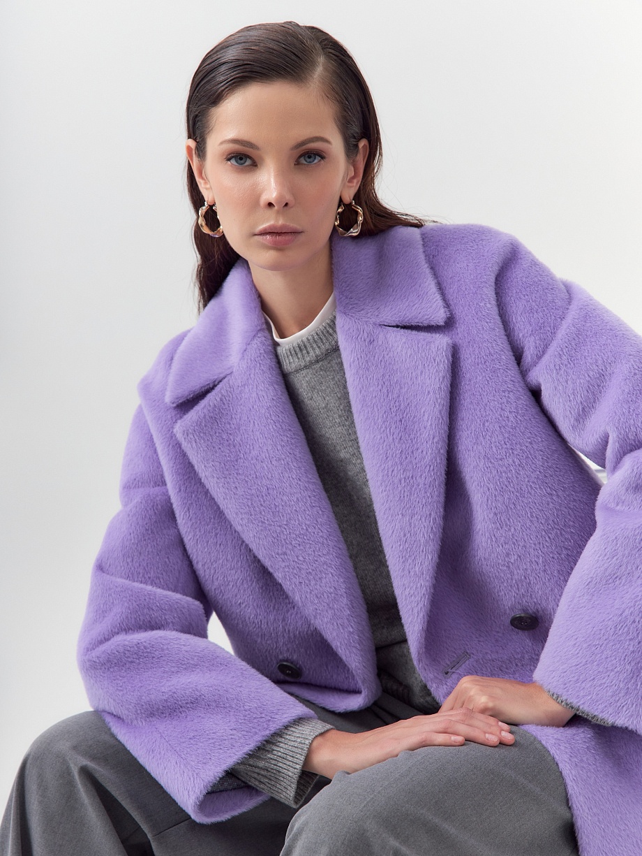 Зимнее пальто из премиальной шерсти Альпака