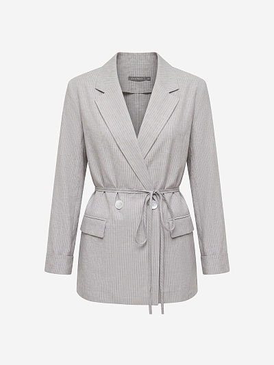 Жакет из хлопка и льна POMPA