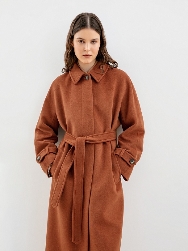 Шерстяное пальто еврозима с мембраной и утепленной спинкой