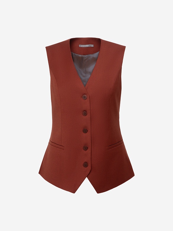 Жилет из костюмной ткани с вискозой POMPA арт.1092870sp1313