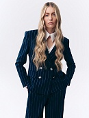 Жакет из костюмной ткани с полосками люрекса POMPA арт.3101370se0190