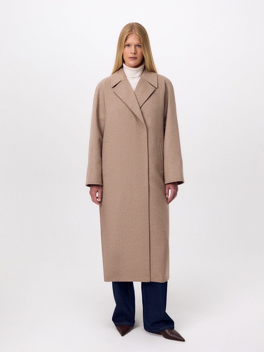 Пальто из шерсти с мембраной и утеплённой спинкой