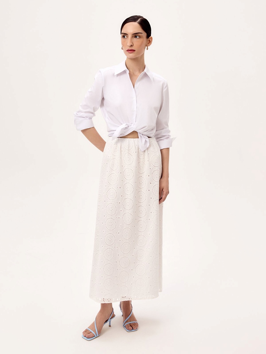 Летняя юбка макси из 100% хлопка