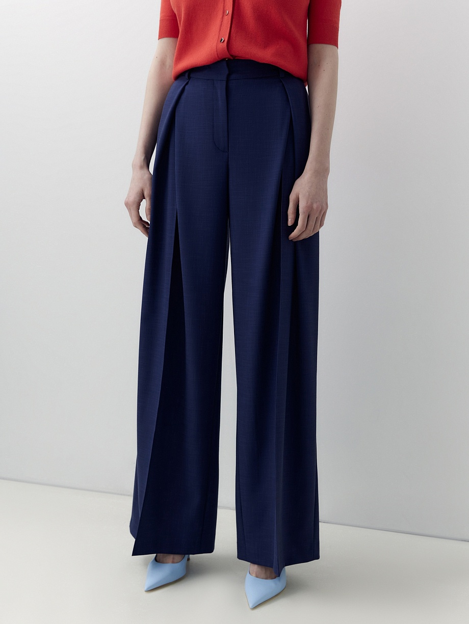 Широкие брюки из вискозной ткани