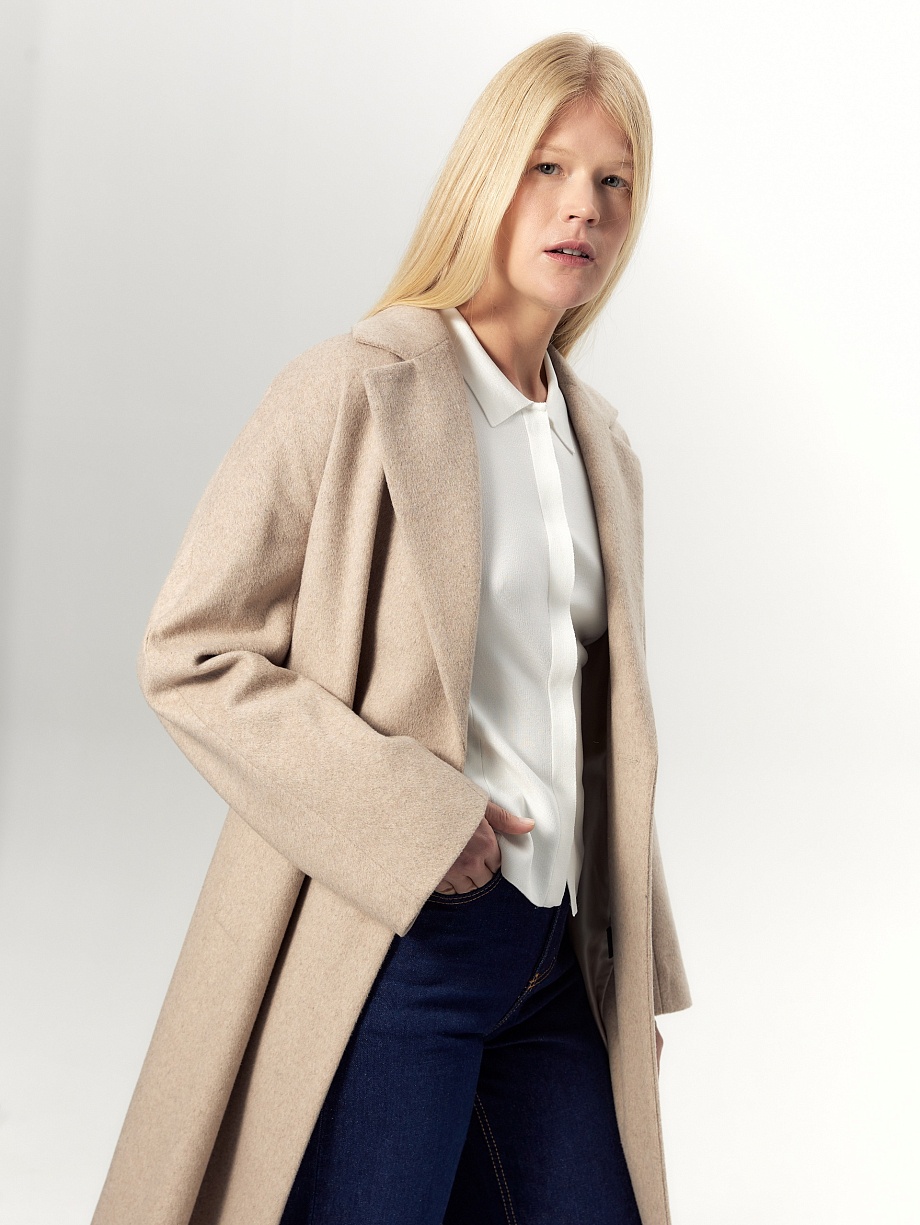 Пальто из шерсти с мембраной