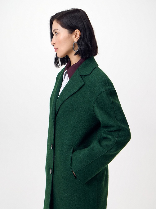 Пальто из варёной шерсти с мембраной