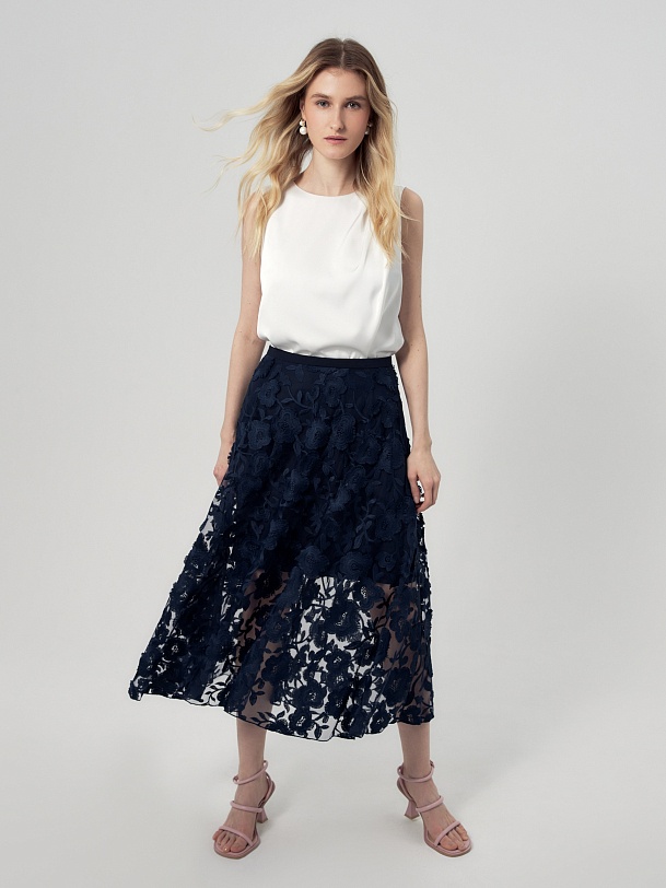 Юбка полусолнце из гипюра
