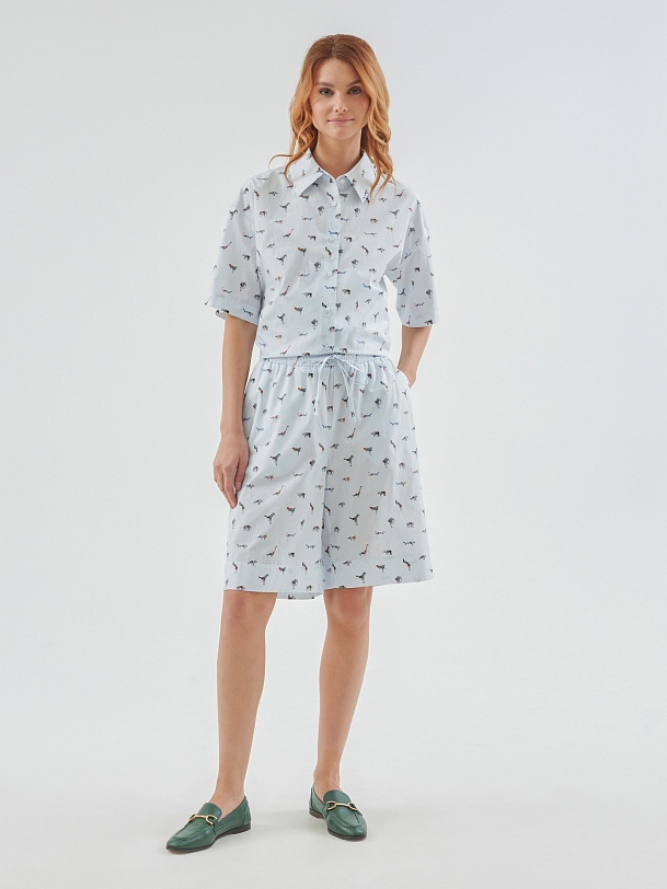 Свободные широкие шорты из 100% хлопка