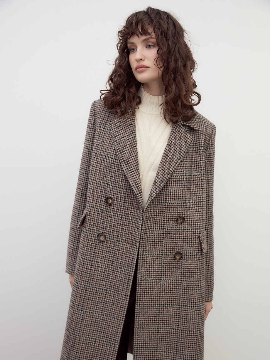 Шерстяное пальто с мембраной